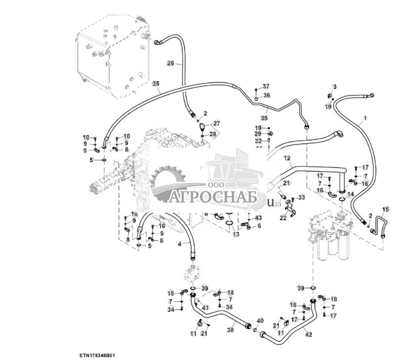 Гидравлические линии, стандартный расход, без PTO, мост с двухступенчатым редуктором (13) (804101 - ) - ST906550 658.jpg